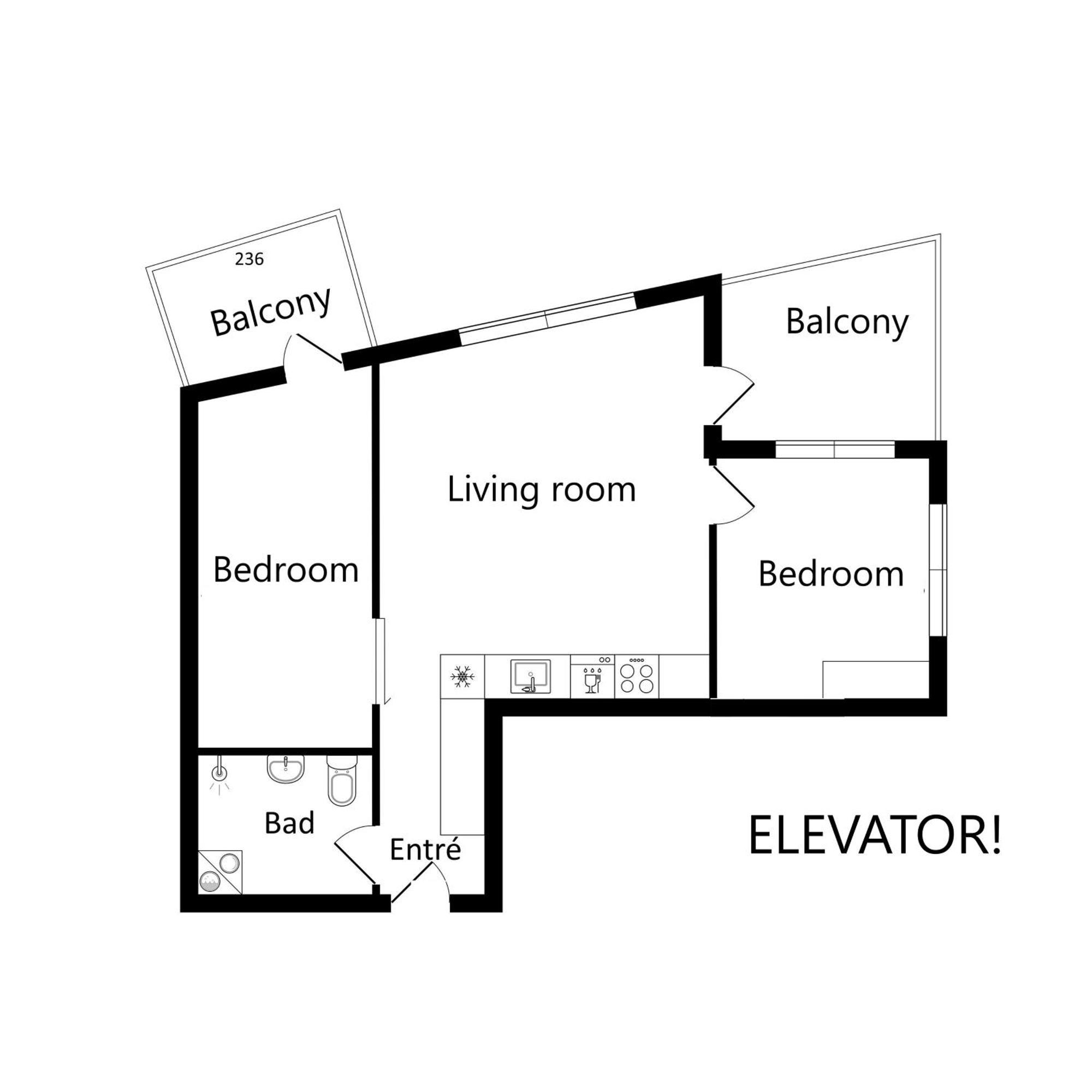 Private Seaview - 2 Balconies, 11th Floor, Elevator, Friendly Lively Area * Århus